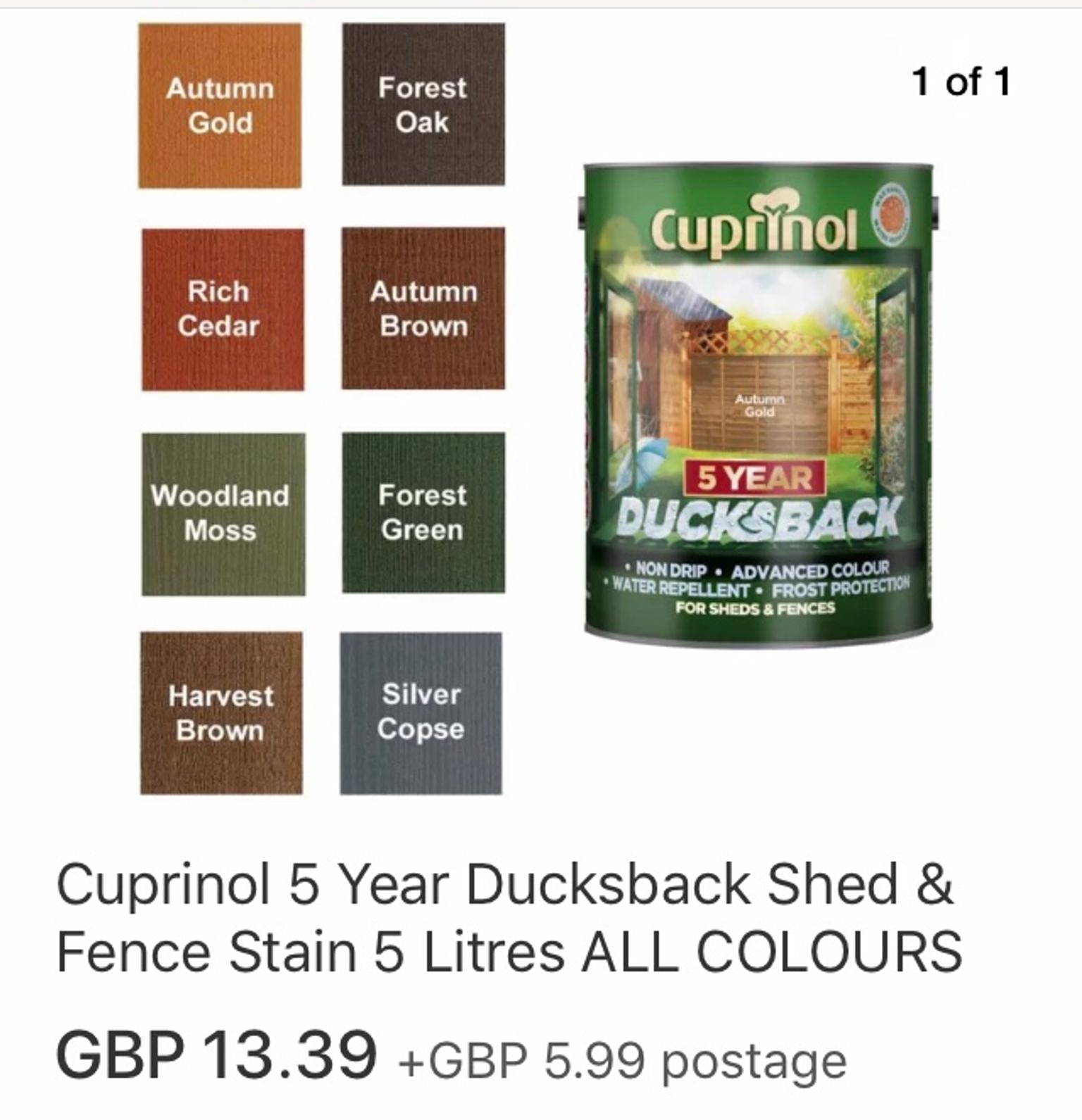 5L Cuprinol Fence paint £8 or 2 for £15 in SE12 London Borough of