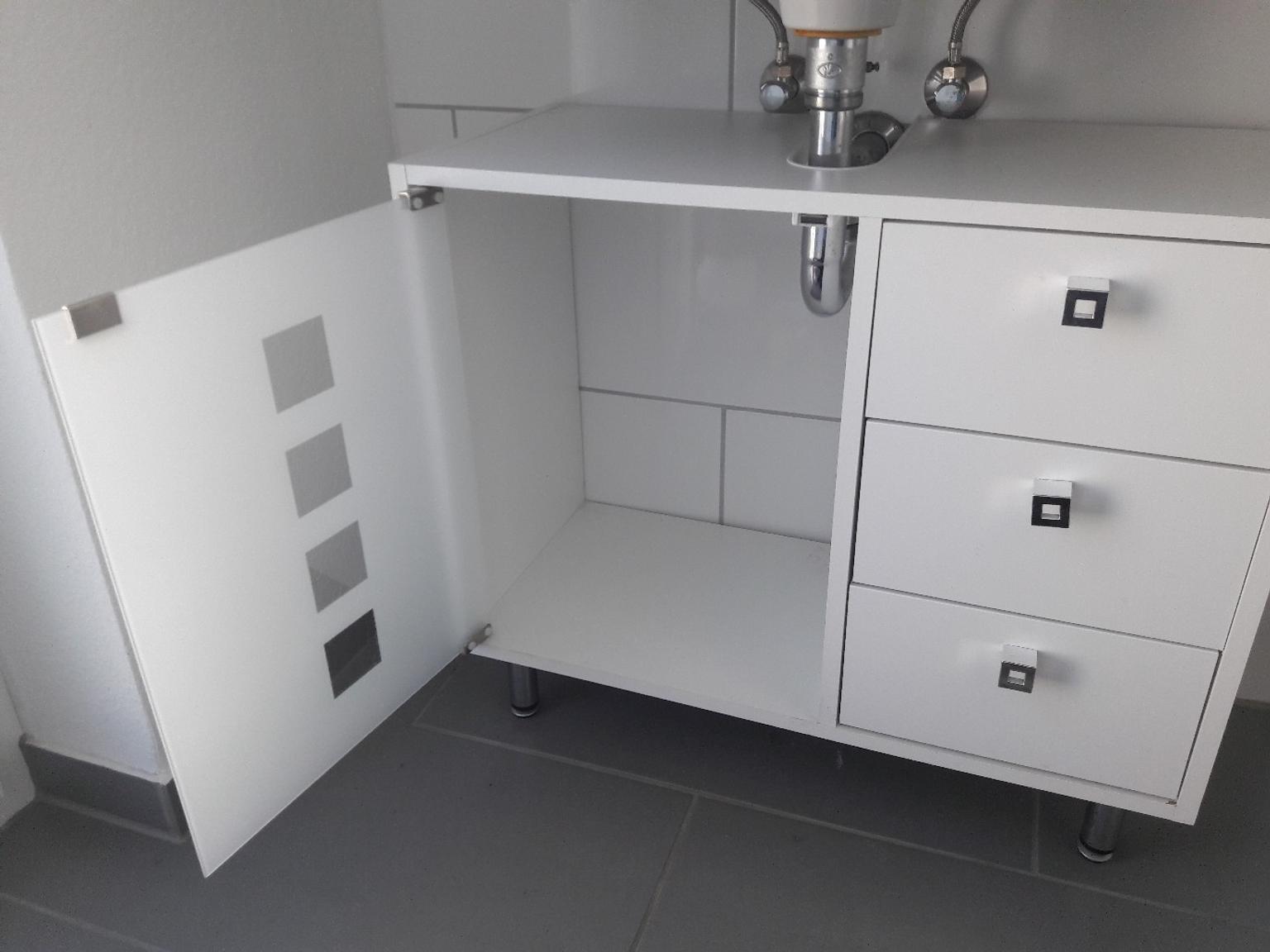 Schrank Bad Waschbeckenunterschrank weiß in 67360 Lingenfeld für 20,00