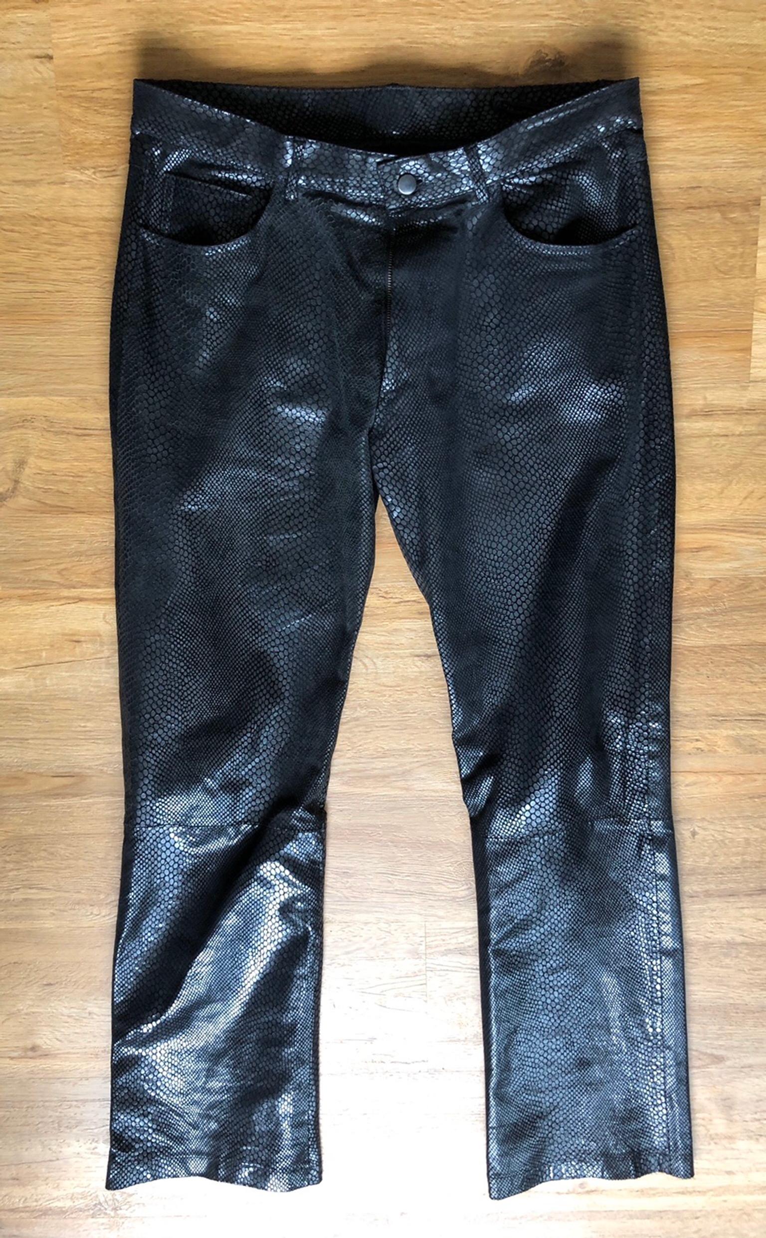 Herren Lederhose Glanz Hose Gr. L Schwarz in 37574 Einbeck für 50,00