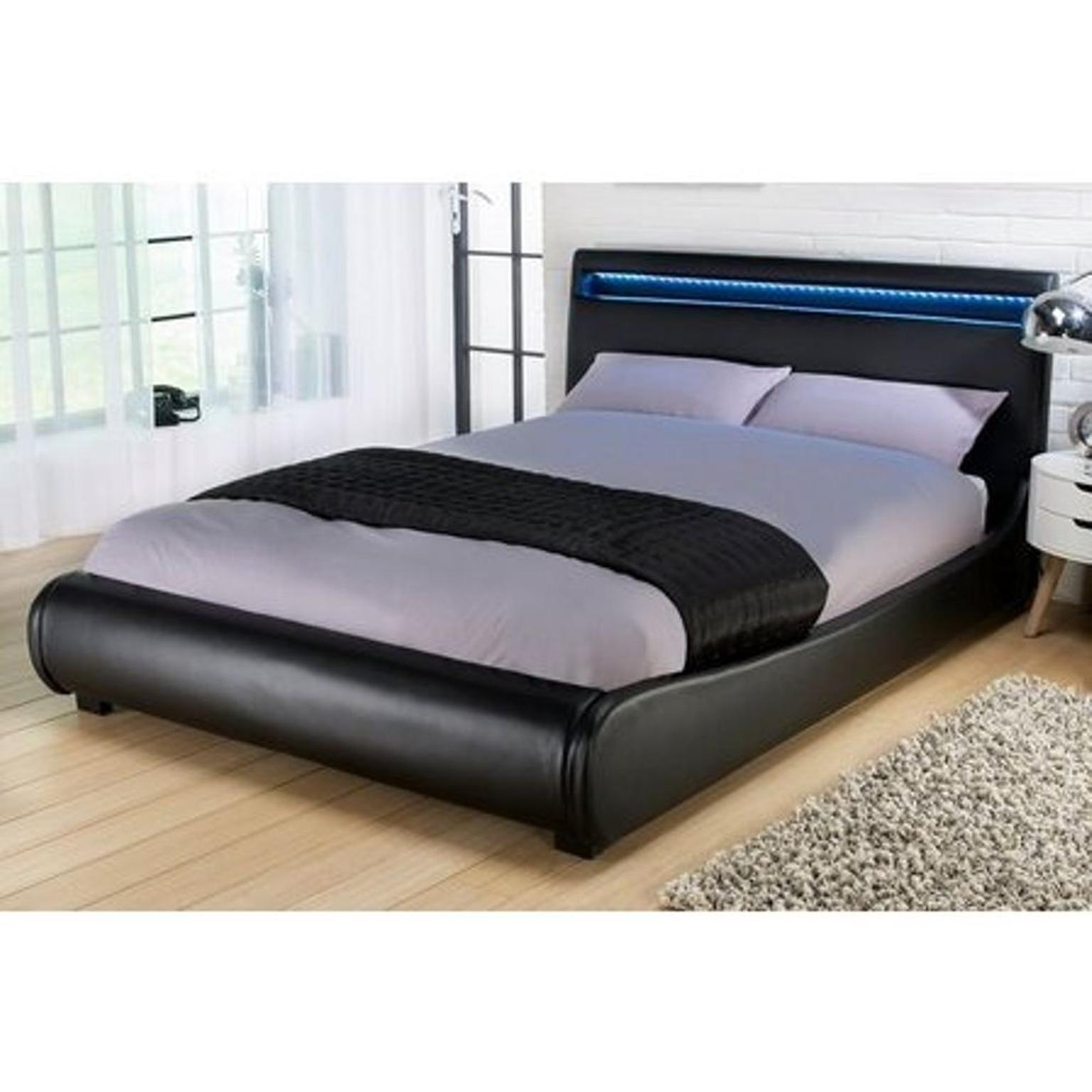 Atlanta Faux Leather King Size 5FT6 Bed LED in M350BN Failsworth for £