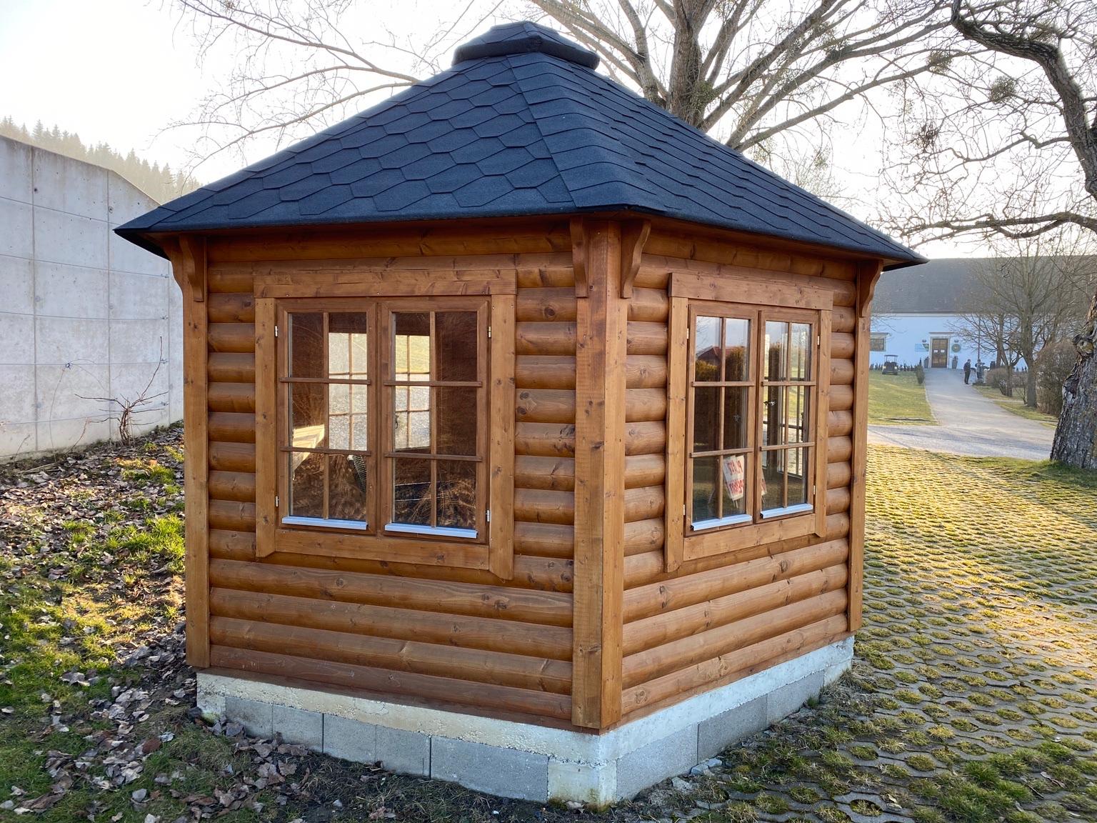 Kleine Gartenhäuschen Holz 6 Eckig Gartenhaus 5 Eck Blockhaus