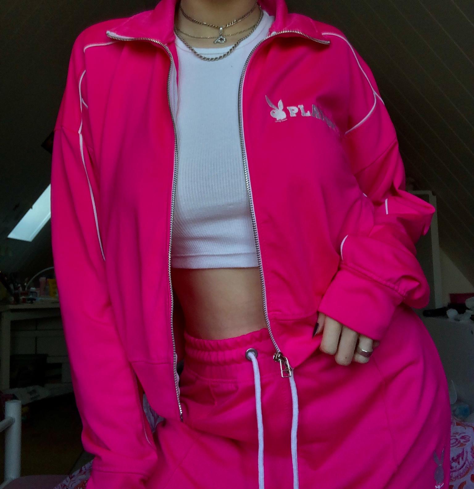 Playboy Jogginganzug Pink / Playboy X Missguided Hoodie Sweatkleid Mit