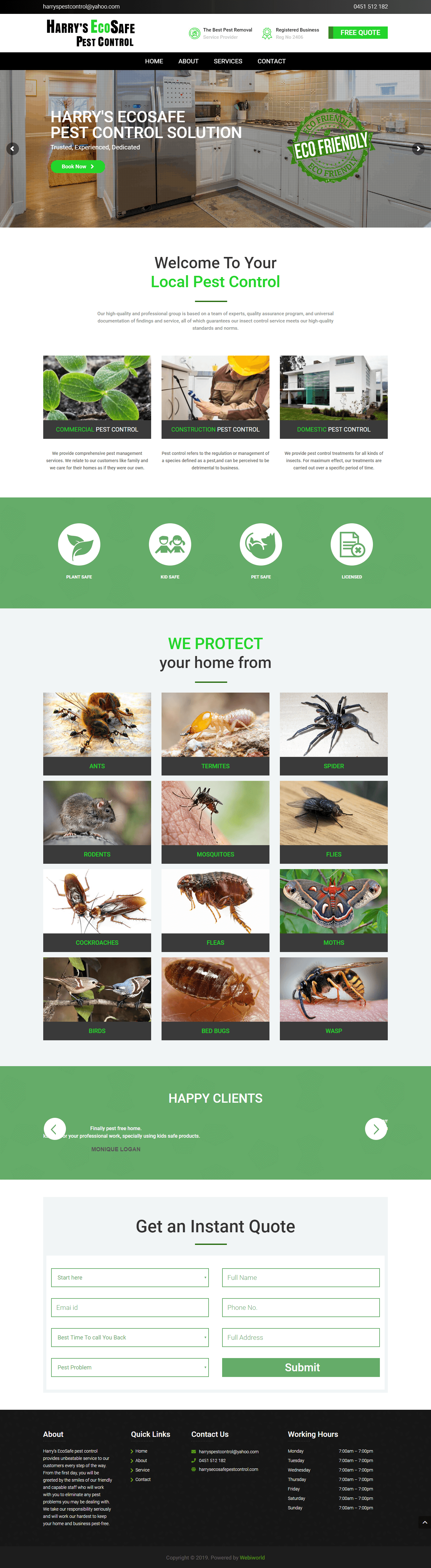 Harrys Ecosafe Pest Control iworld