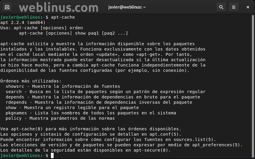 Diferencias entre APT (aptget) y apt weblinus