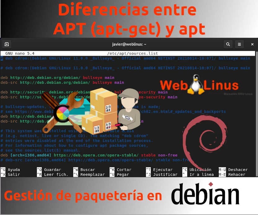 Diferencias entre APT (aptget) y apt weblinus