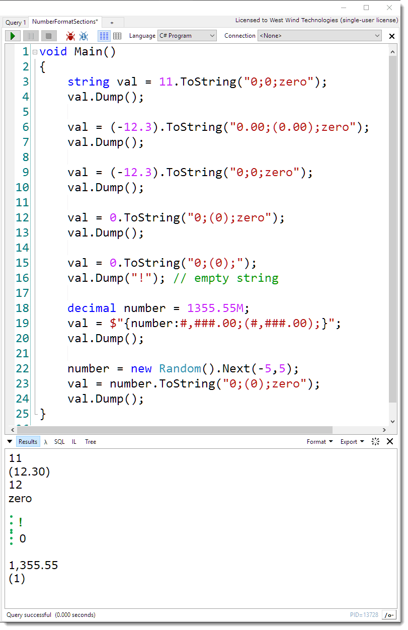 C NumberFormat Sections Rick Strahl's Web Log