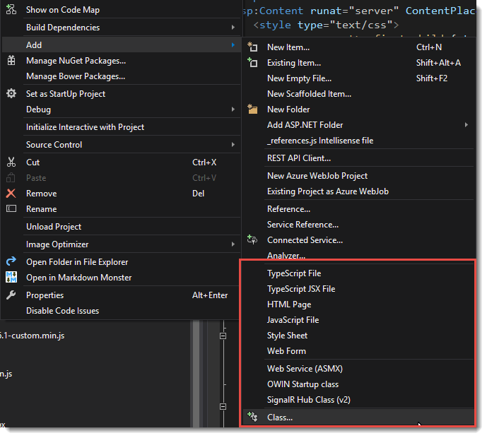 Adding Files to Visual Studio Projects Rick Strahl's  Log