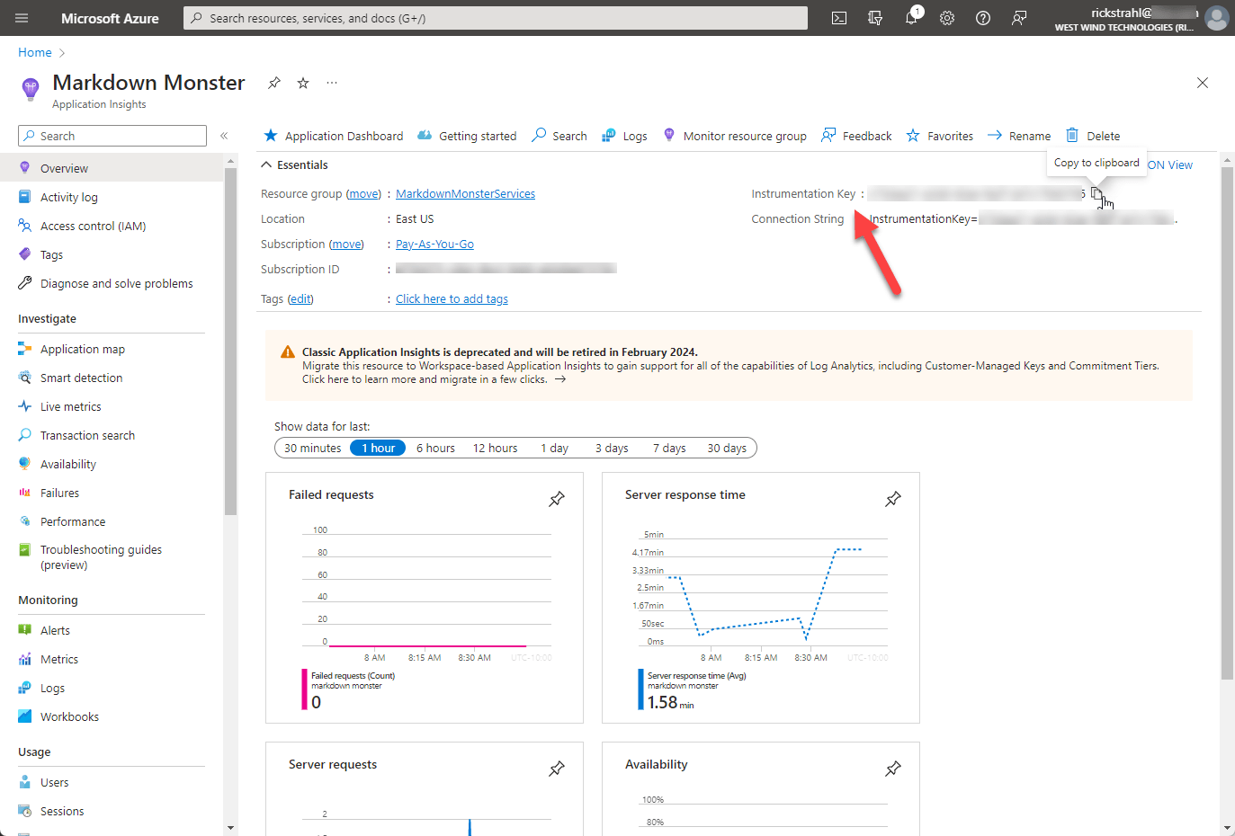 Using Application Insights in Desktop Applications Rick Strahl's