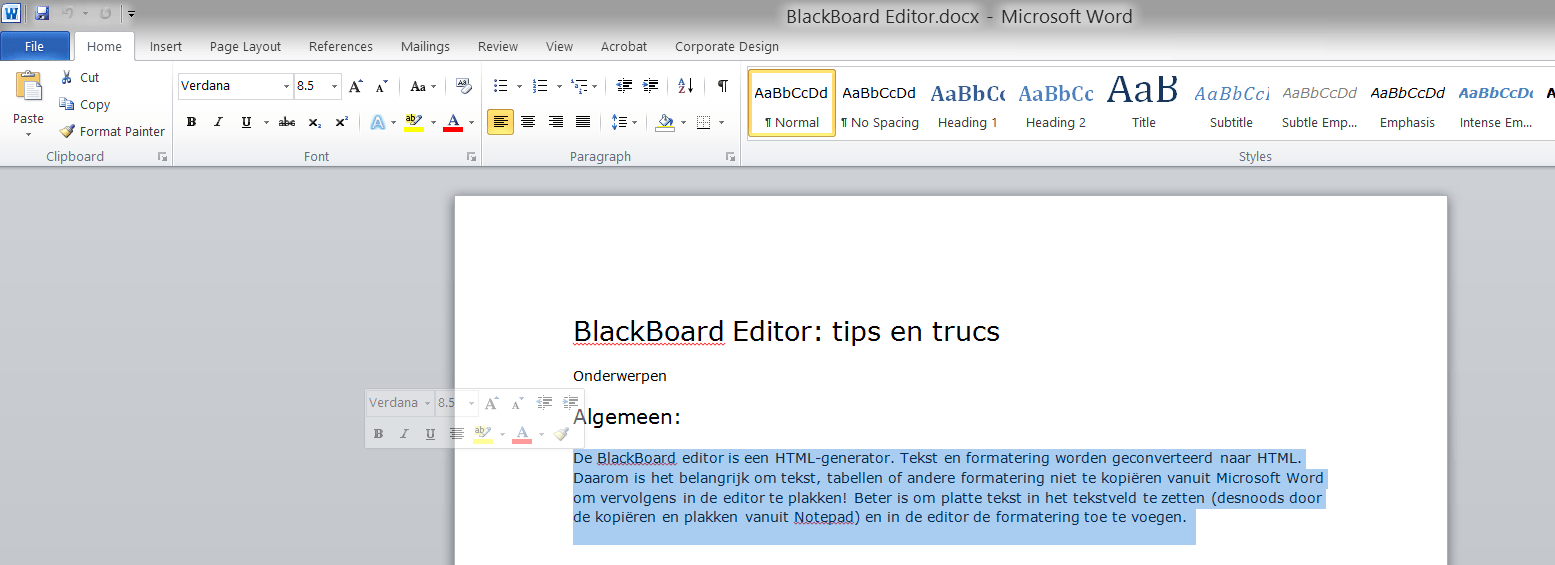 5 Blackboard editing tips Teaching and Learning