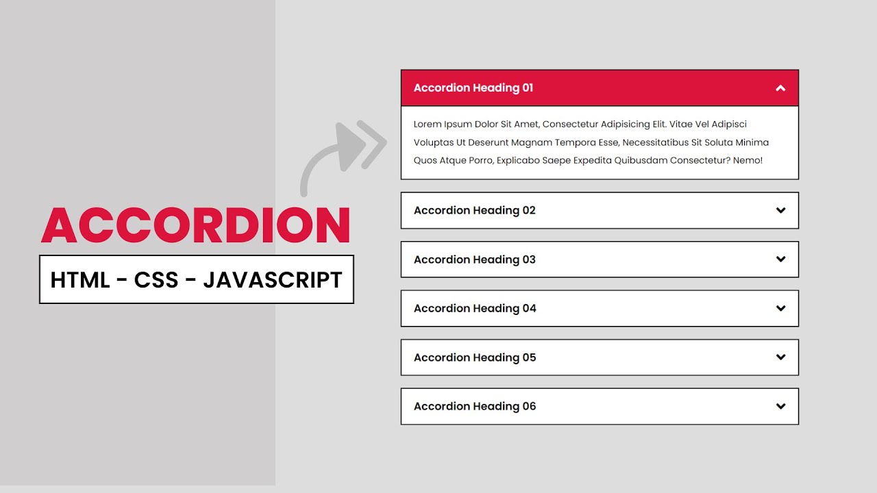 How To Make FAQ Accordion Using HTML CSS & JavaScript