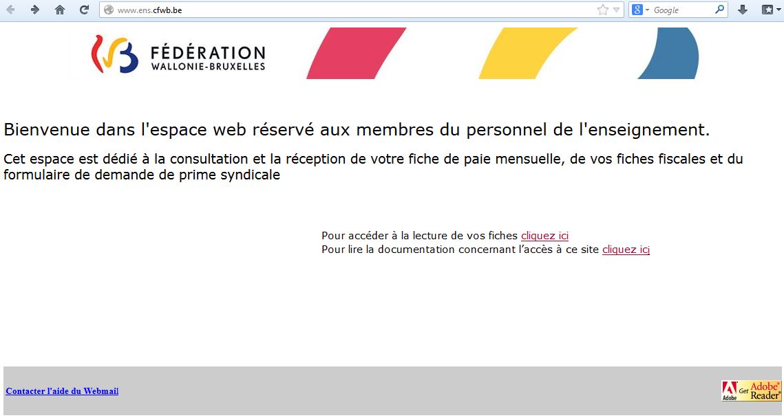 Aide Webmail.ens.cfwb.be