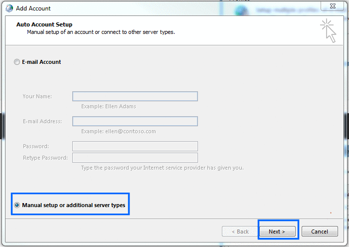 Manually configuring server settings Microsoft Community