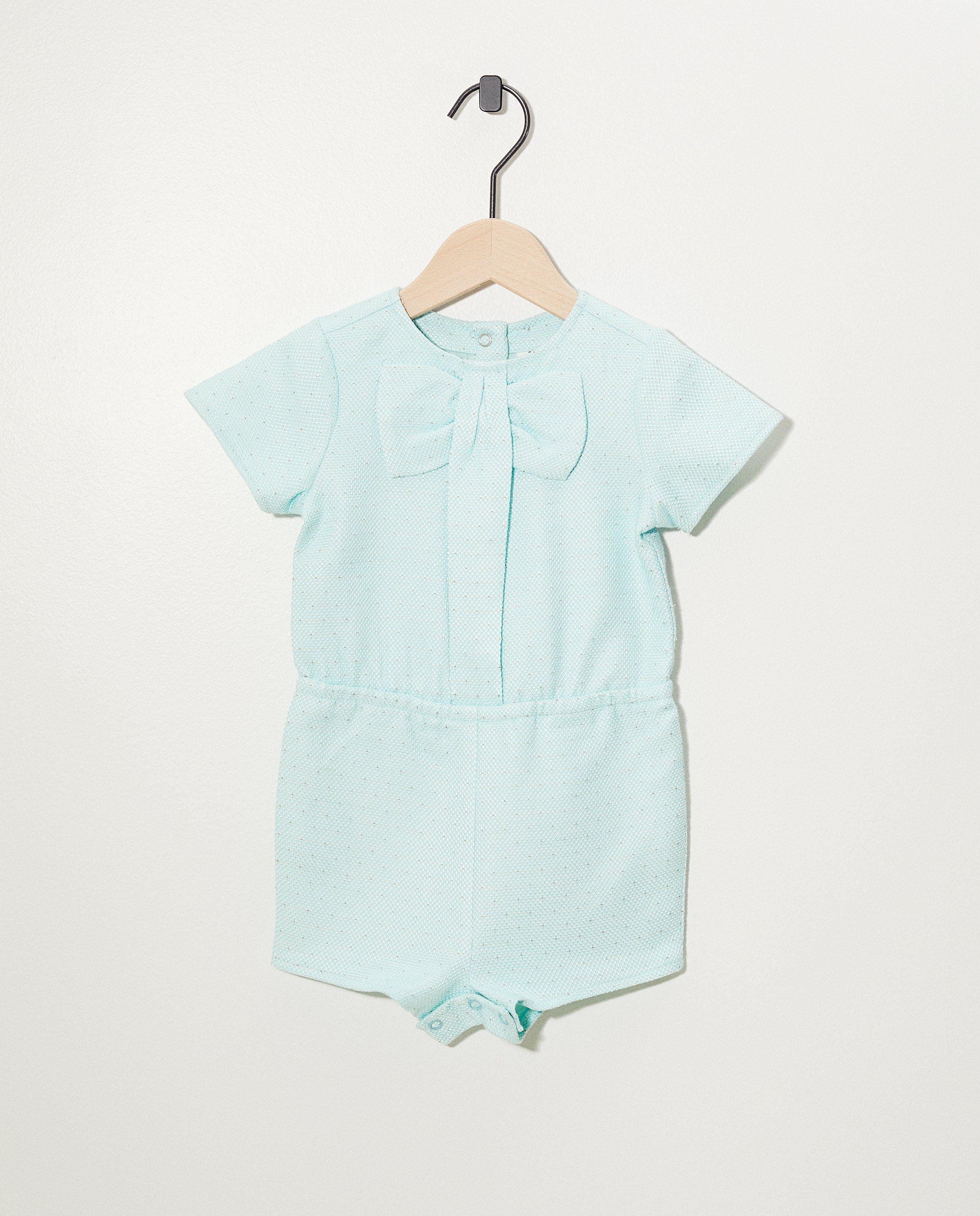 Lichtblauwe jumpsuit met stipjes