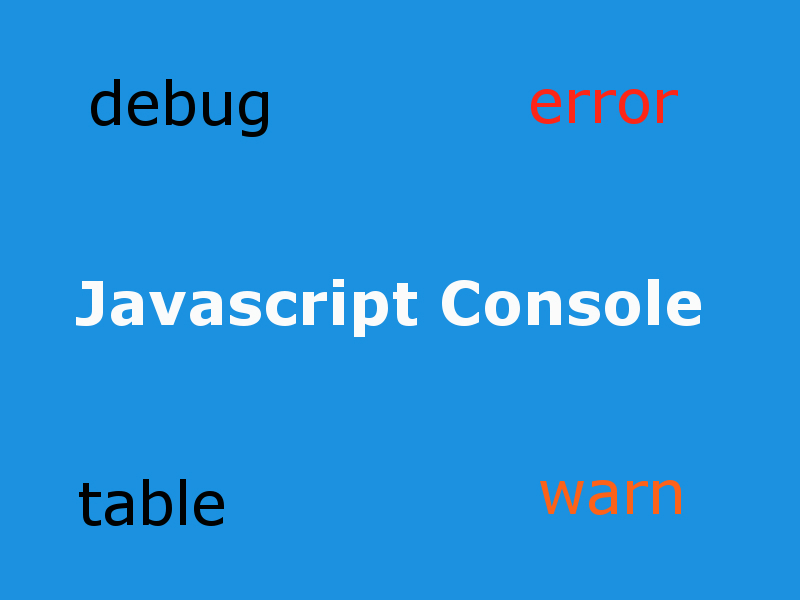 The Javascript Console Hidden Pieces, console.debug, console.table
