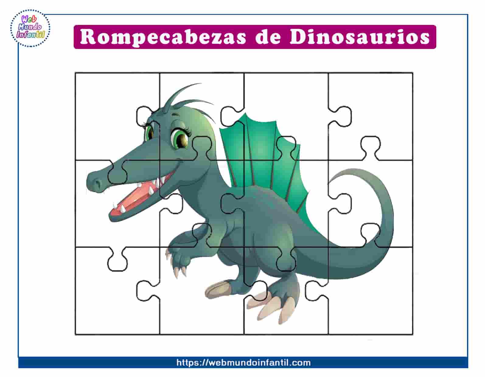 Rompecabezas de dinosaurios para imprimir Puzzles