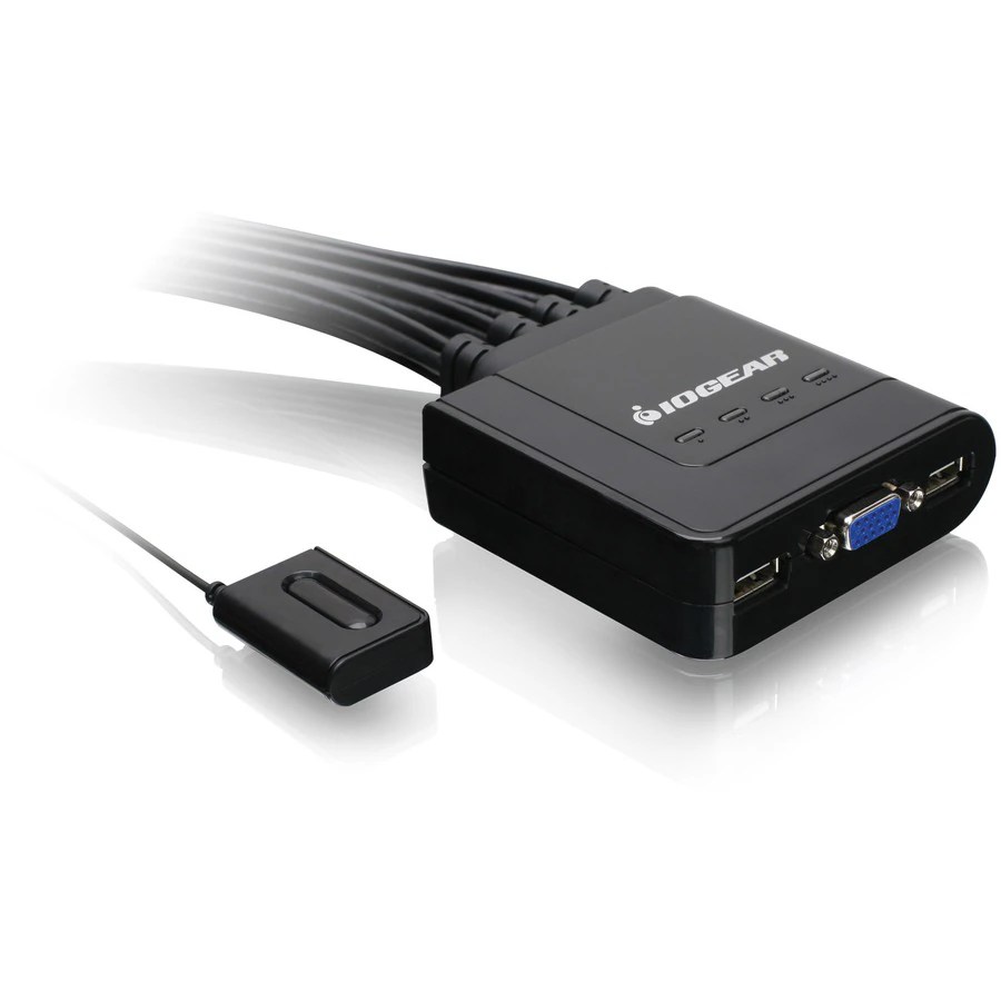Iogear USB VGA Cable KVM Switch 4-Port - GCS24U - Server Management