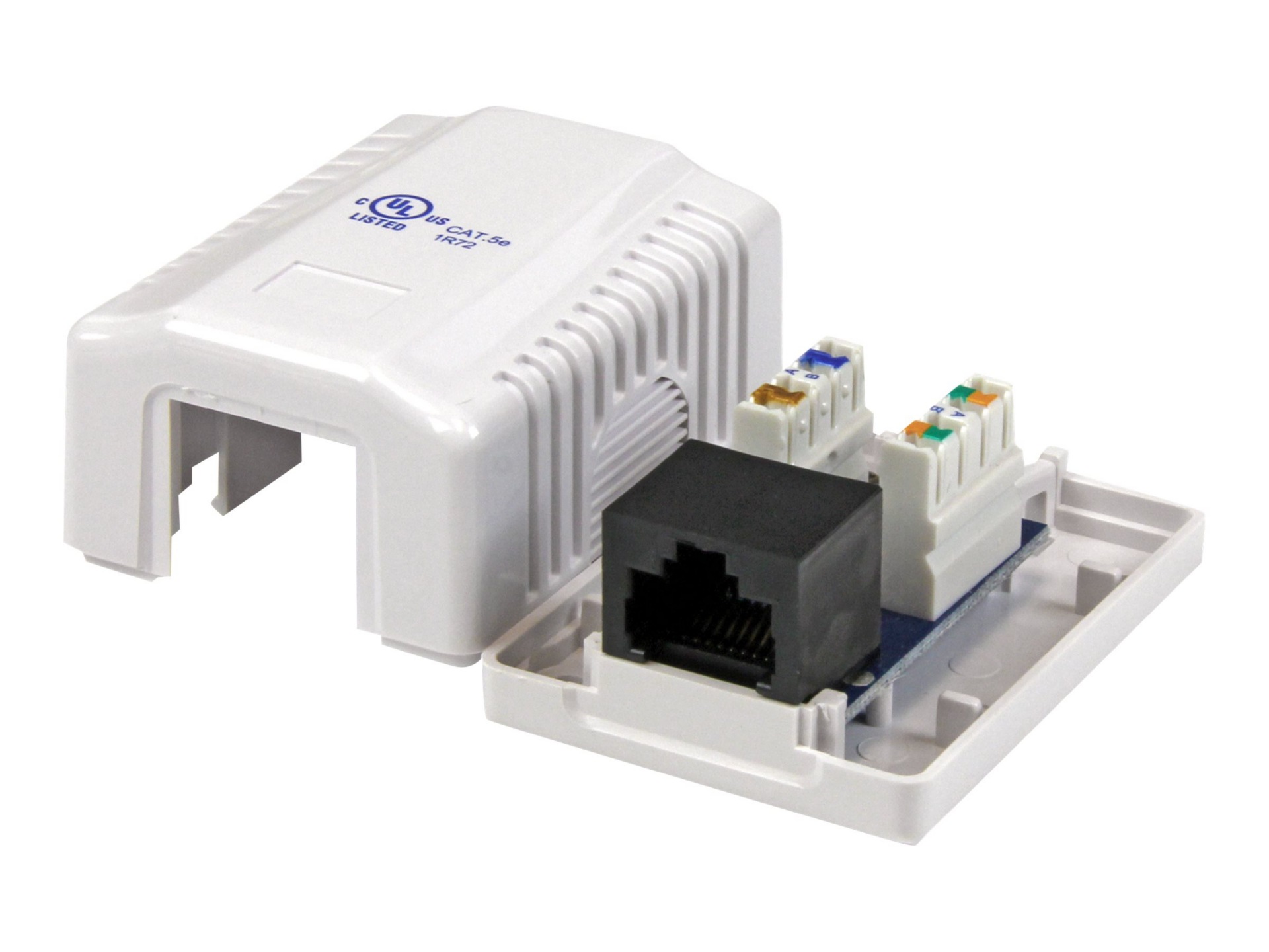 StarTech.com Single Cat5e RJ45 Wall Jack White with Keystone Jack