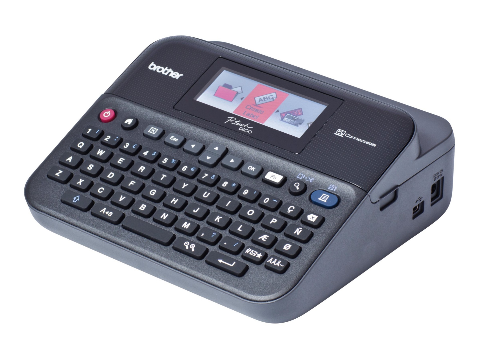 Brother PTouch PTD600 labelmaker B/W thermal transfer PTD600