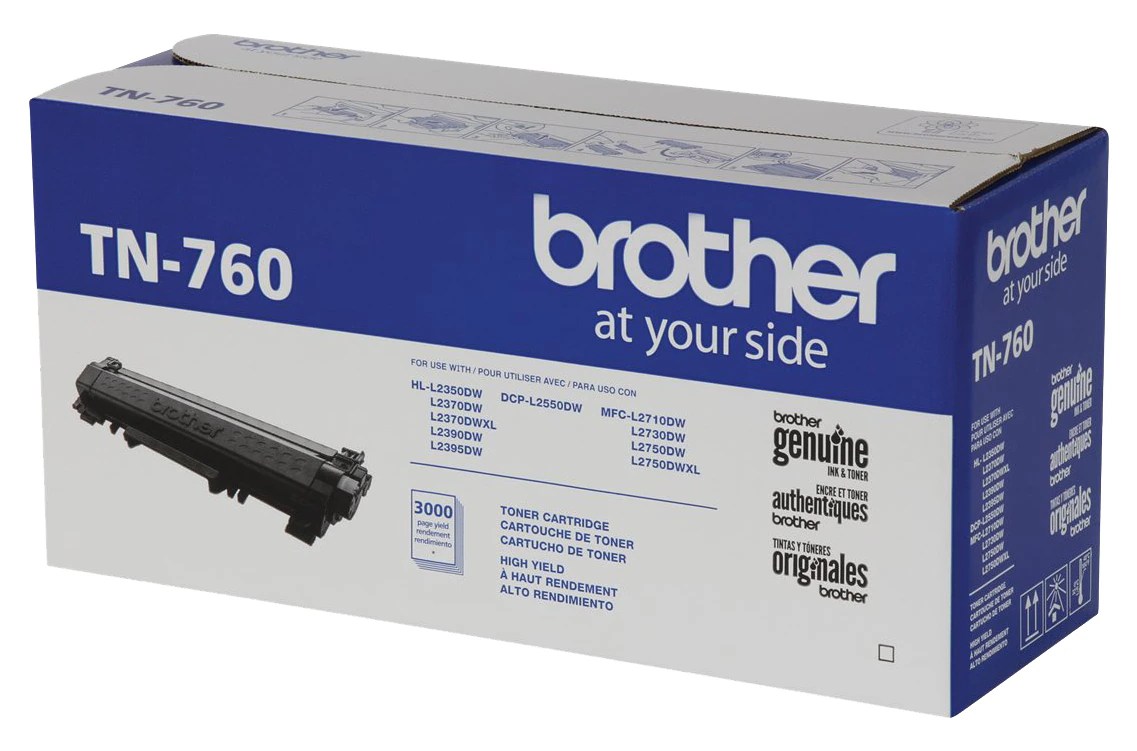 Brother TN760 High Yield black original toner cartridge TN760