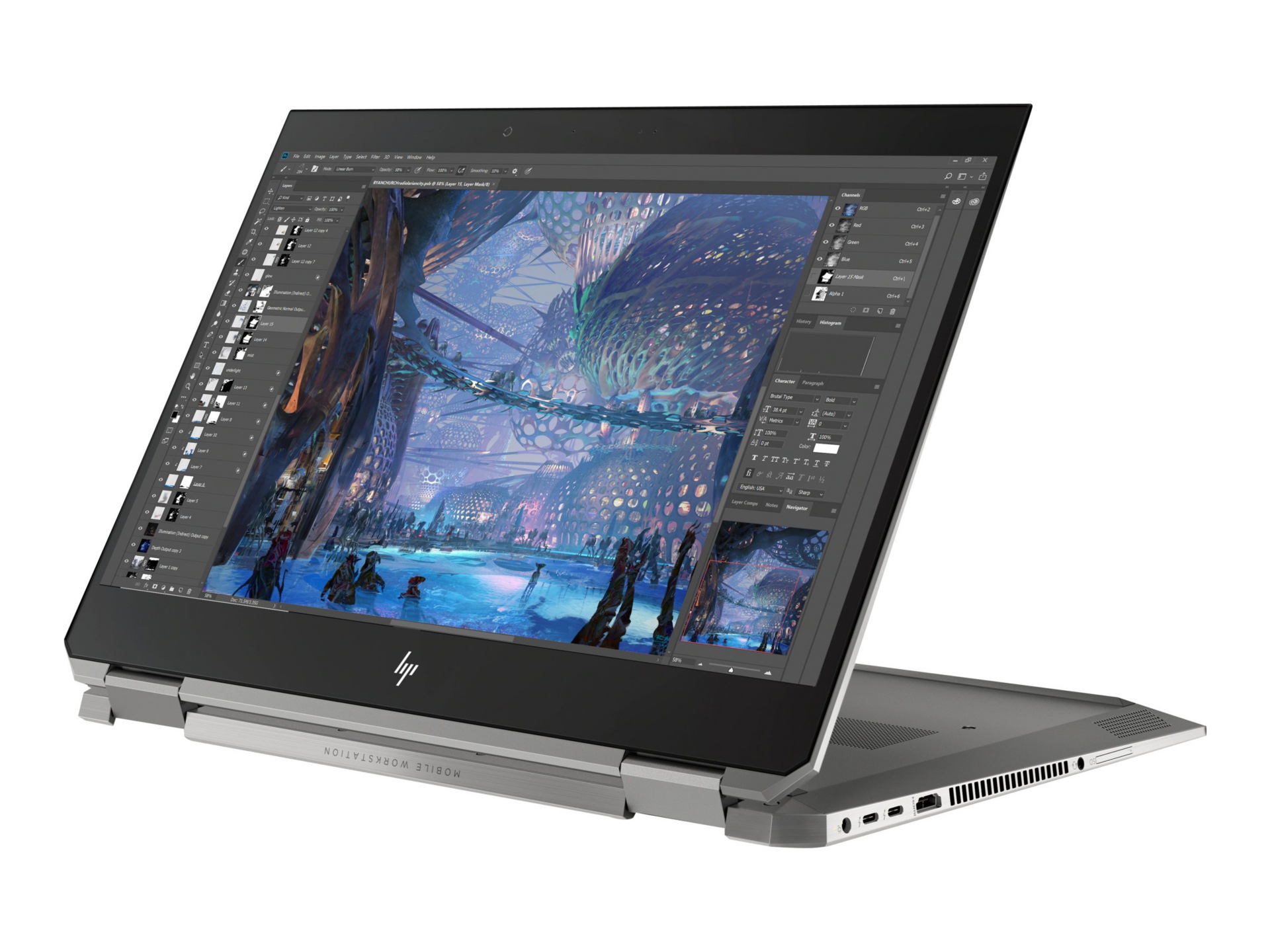 Hp Zbook Studio X360 G5 Mobile Workstation - 15.6" - Core I5 8300H - 8 Gb R - 4Nl02Ut#Aba - -