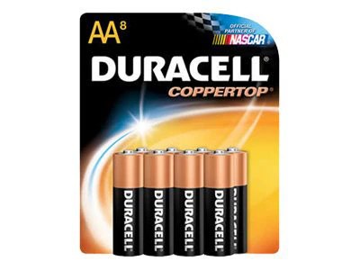 Duracell CopperTop MN1500 battery - 8 x AA type - alkaline - MN1500B8Z