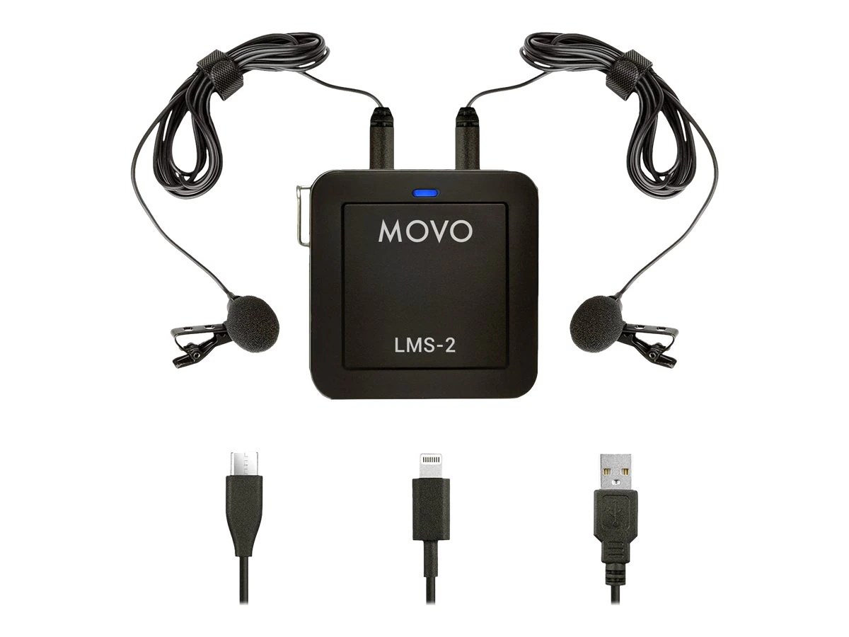 Movo LMS-2 Universal Dual Lav Microphone - microphone set - LMS-2