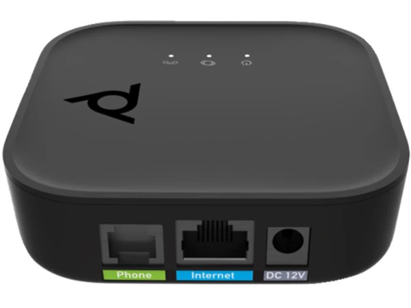 HP Poly ATA 402 2FXS Voice Port VoIP Adapter with Open SIP and Power