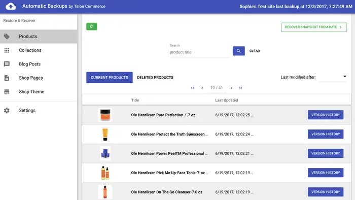 Backups and duplication  Shopify Help Center