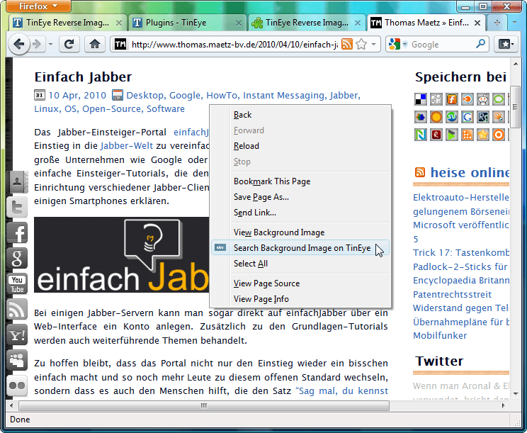 TinEye Reverse Image Search prosa