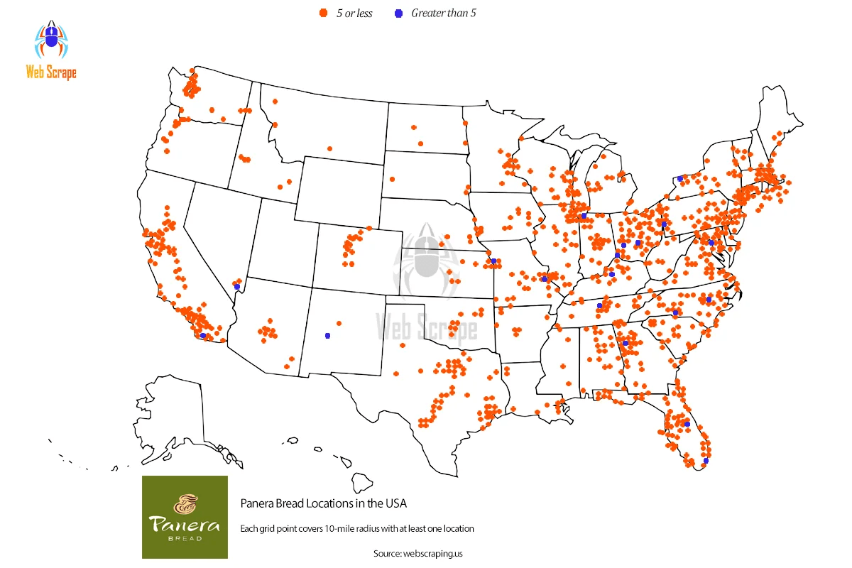 Panera Bread Locations Map Number Of Panera Bread Locations In The Us | Panera Locations Near Me