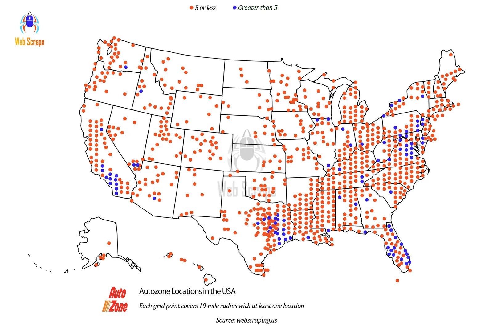Number of Raising Cane's Store Locations in the USA raicing canes data
