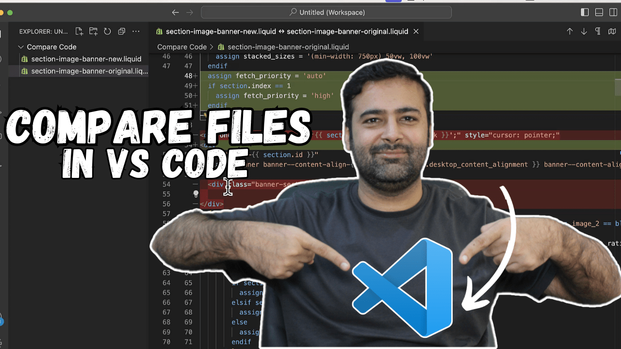 How To Do A Diff in VS Code Files) SensePro