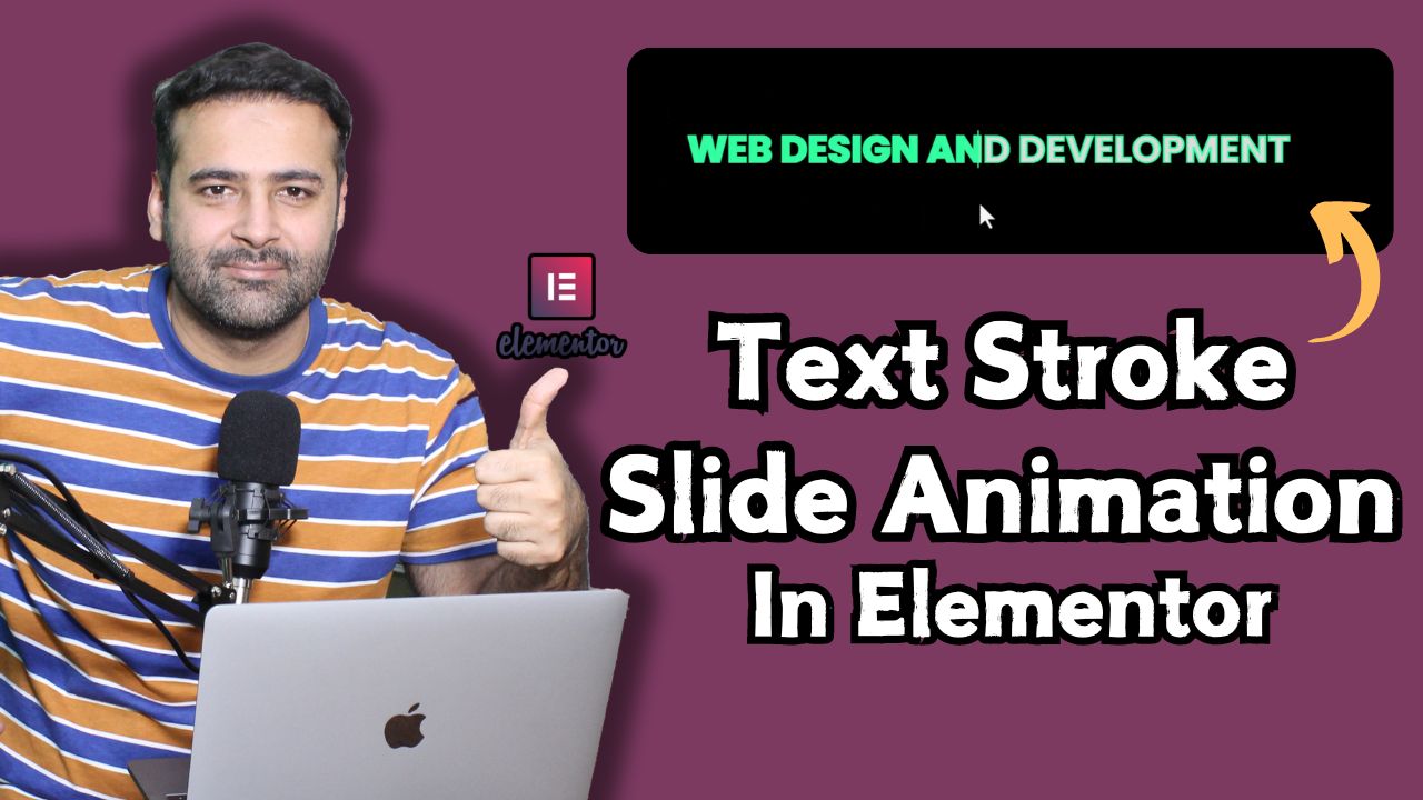Create Text Stroke Slide Animation In Elementor SensePro