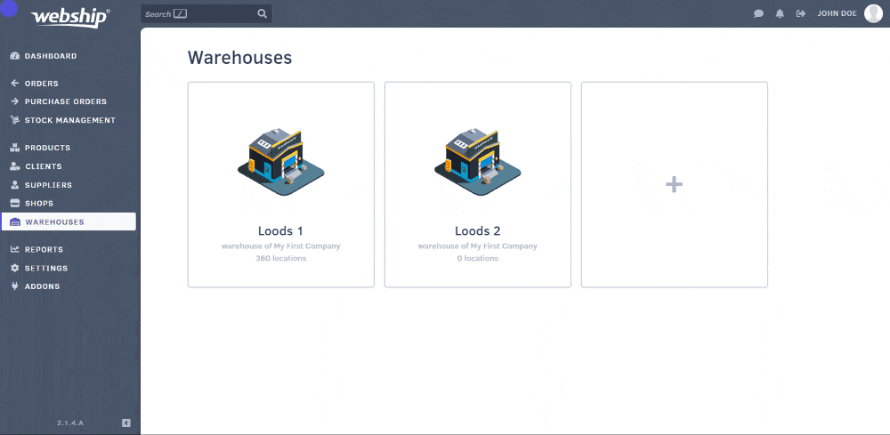 Warehouse Data Sheet - Webship Online