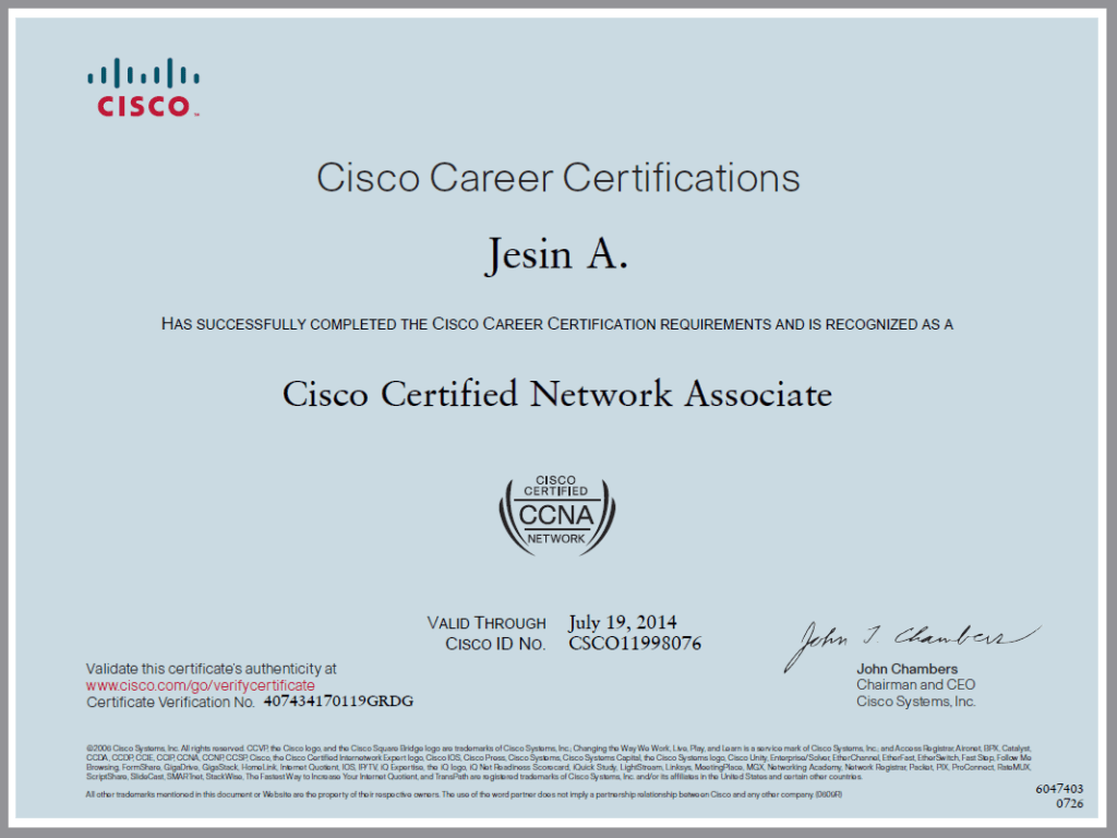 CCNA Exam Experience Jesin's Blog