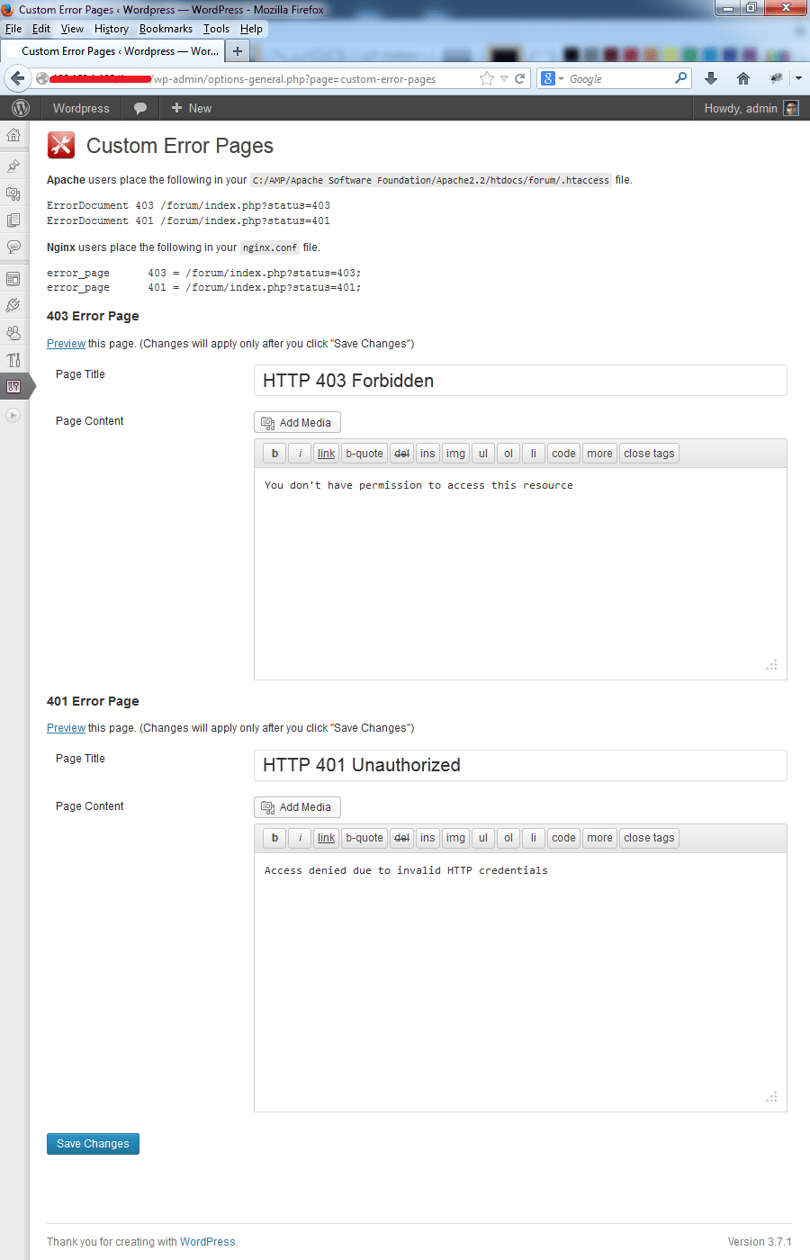 Custom Error Pages for WordPress Jesin's Blog