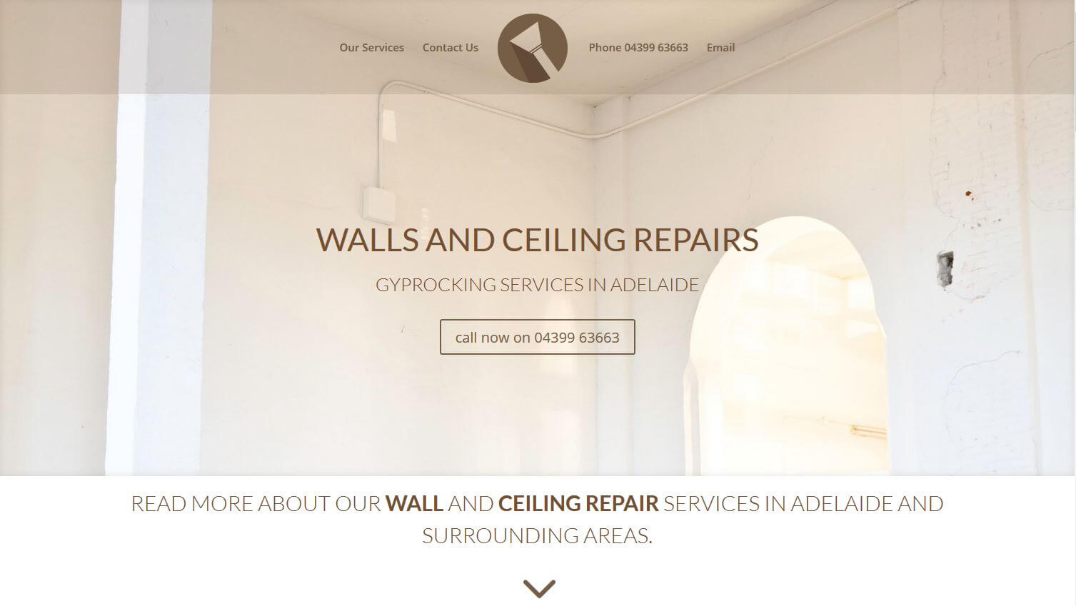 site Design For Walls And Ceiling Repairs site Adelaide