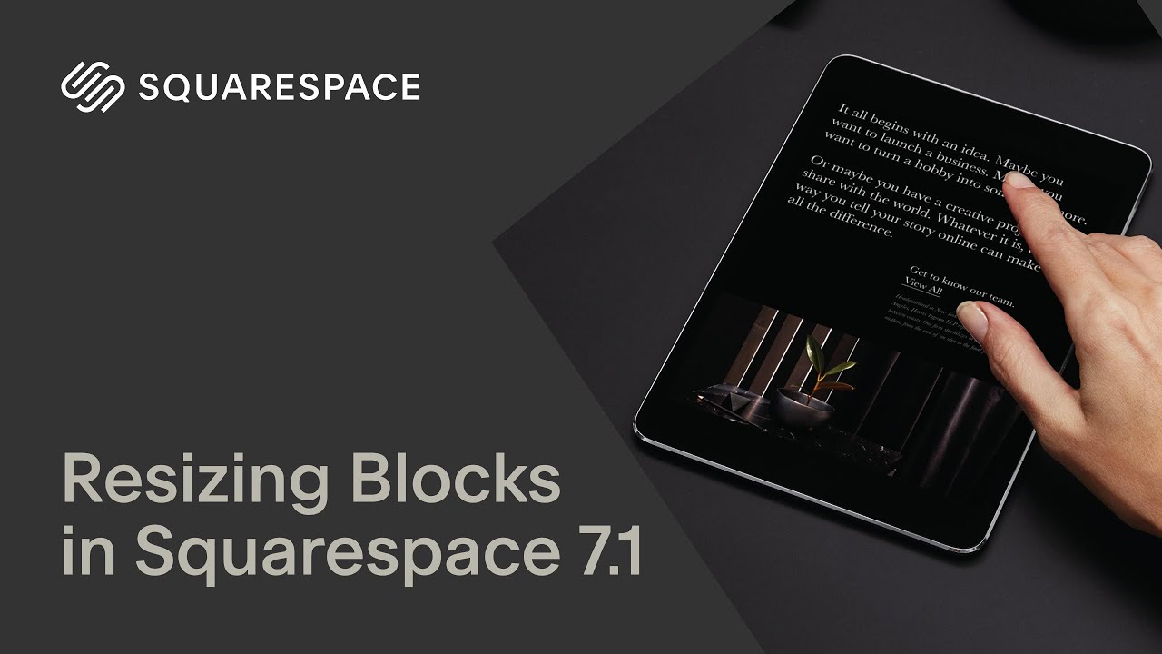 Resizing Blocks Squarespace 7.1 Tutorial