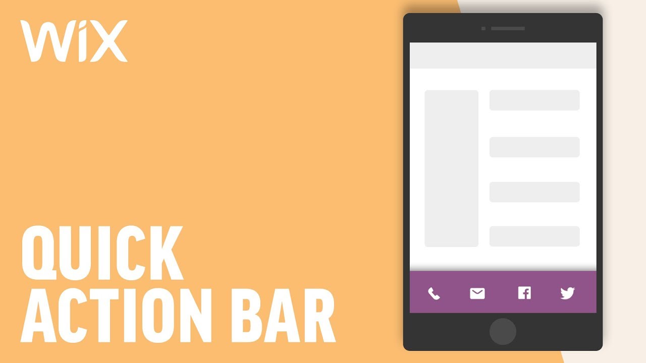 Mobile Quick Action Bar Wix Tutorial