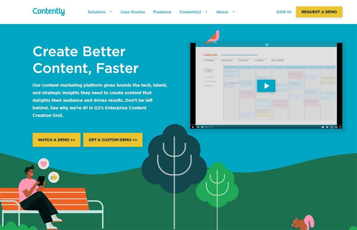 Scripted vs. Contently Website