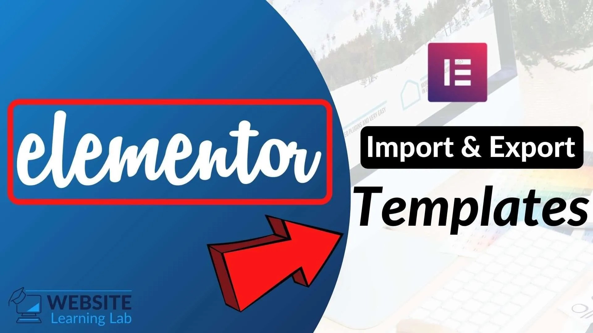 How to import and export Elementor template