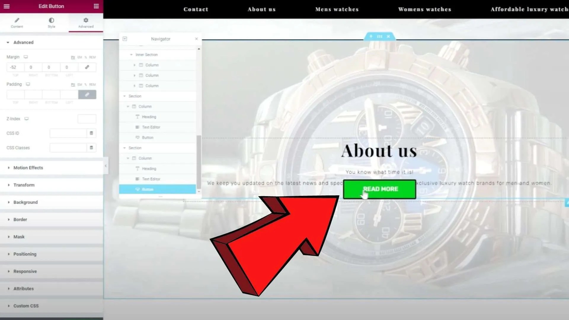 Elementor ZIndex Tutorial