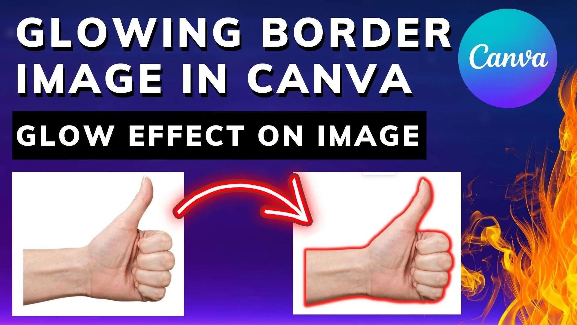 Canva Glowing Border Image Glow Effect Tutorial