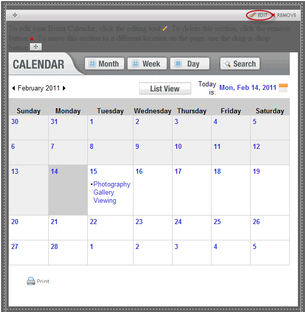 Adding a Calendar to your Site