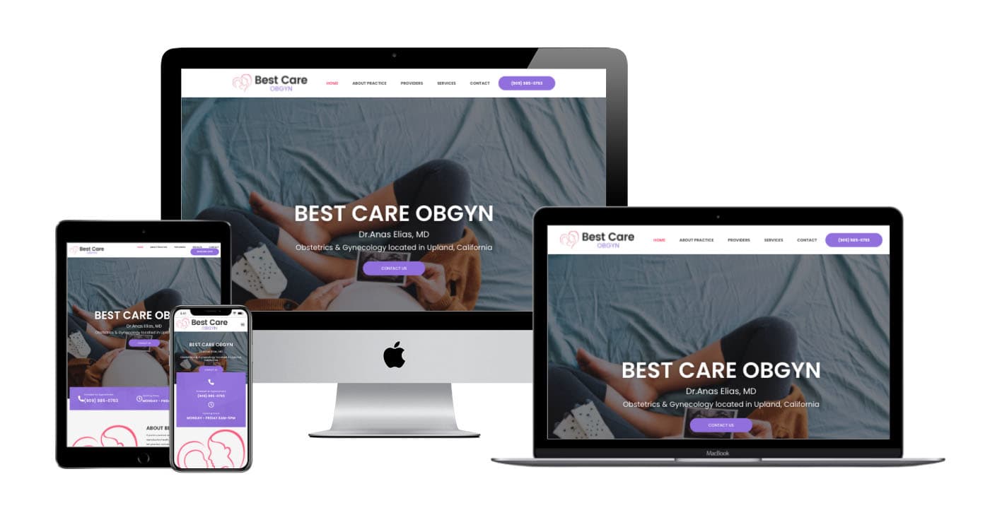 Best Care OBGYN obgyn website design Example Upland, CA