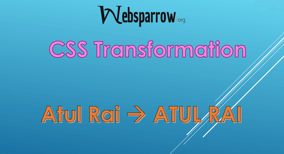How to Uppercase text with CSS sparrow