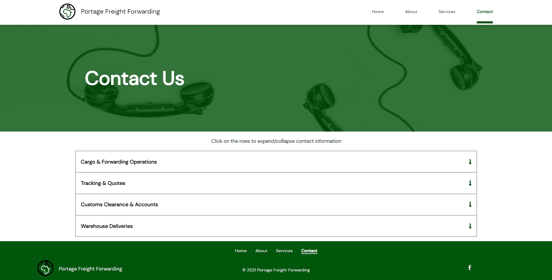 Portage Freight Forwarding sProjects