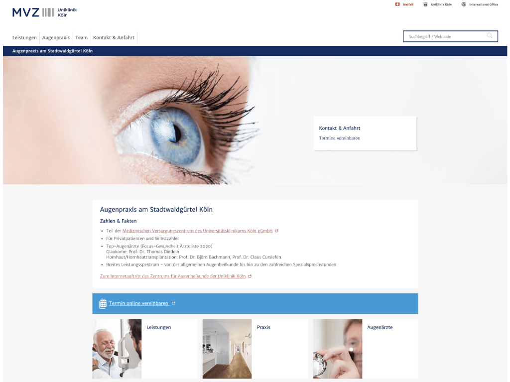 Praxis am Stadtwaldgürtel Neuer online MVZ