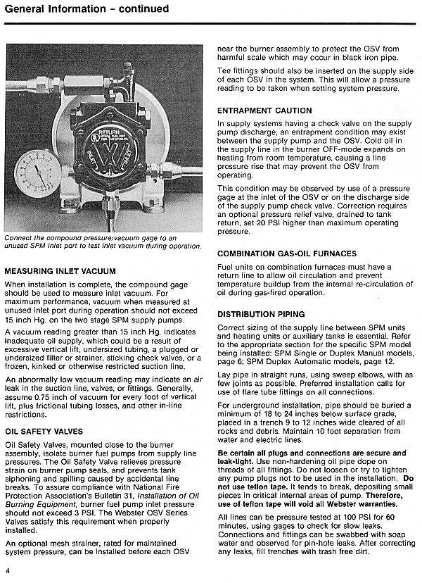 sterâ Fuel Pump & Valves Documentation
