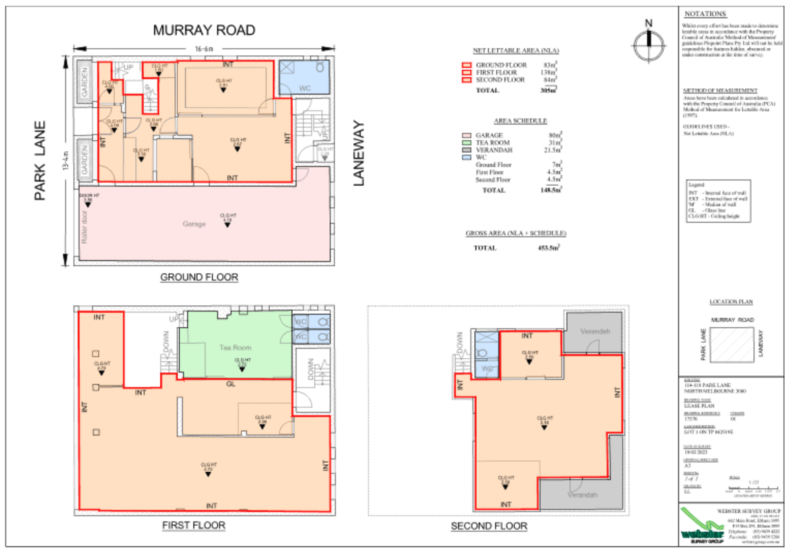 Lettable Area Plans ster Survey Group